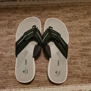 Clark black Flip Flops Size 7